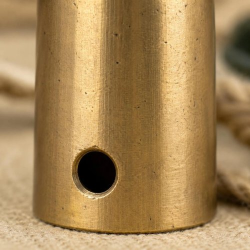 Sifflet d'appel de cerf compact en laiton – Sifflet doré télescopique à main pour la chasse