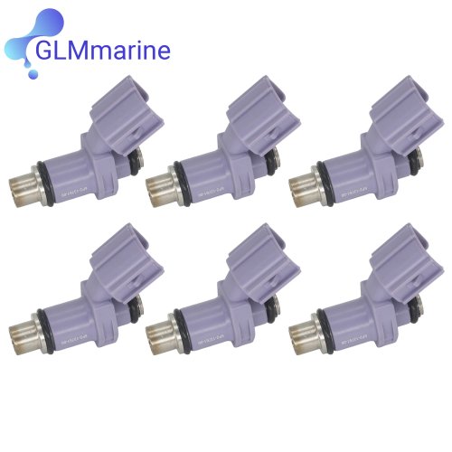 مجموعة 6 حاقنات وقود 6P2-13761-00 متوافقة مع ياماها 200 حصان 225 حصان 250 حصان محرك خارجي 4 أشواط 6P2-13761-10 6P2-13761-11