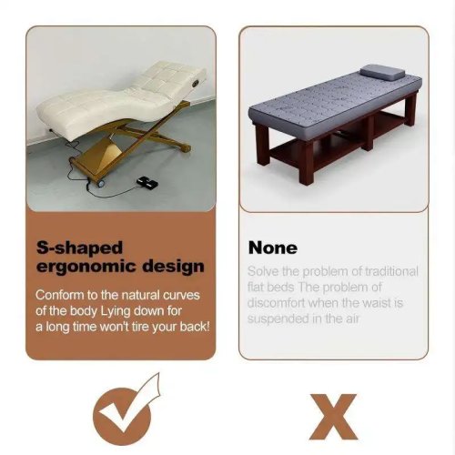 Commercieel elektrisch massagbed met memory foam en roestvrijstalen frame voor salon en spa
