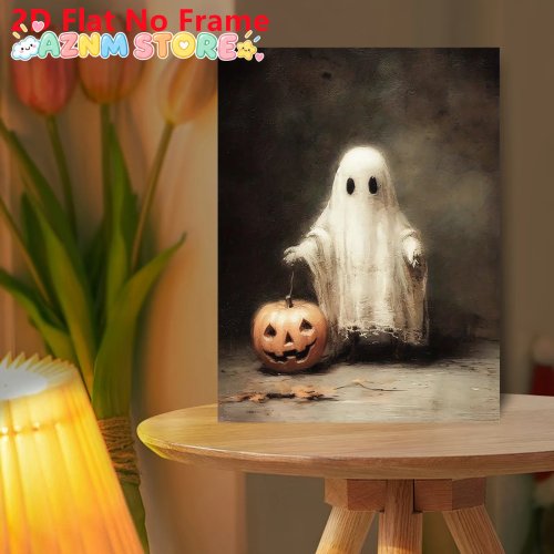 Poster Kanvas Labu Halloween – Cetakan Seni Dinding 2D Tanpa Bingkai, 1 Pcs Dekorasi Liburan Unik