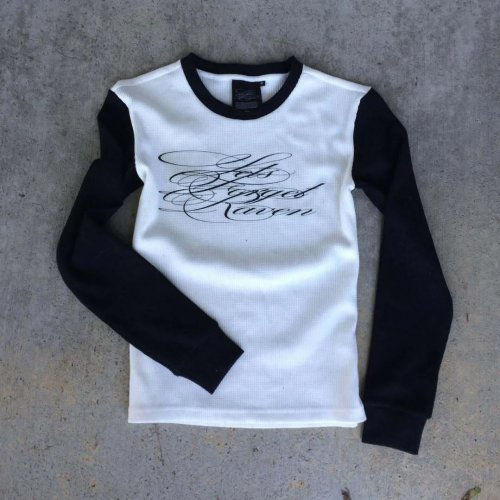 Kaos Lengan Panjang Wanita Grafis Retro Y2K Gothic Top Trendy High Street