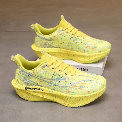 Men's Marathon Running Shoes Breathable Lightweight Comfortable Wear-Resistant Low-Top Sports Sneakers