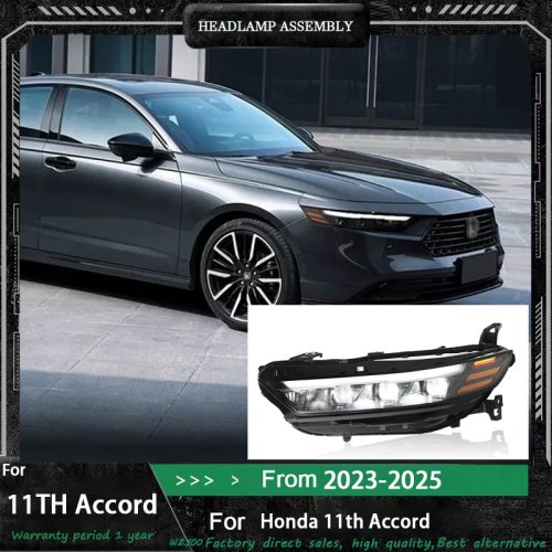 Honda Accord 2023-2025 11세대용 헤드라이트 어셈블리, 프로젝터 리트로핏 헤드램프 LED 주간주행등 포함