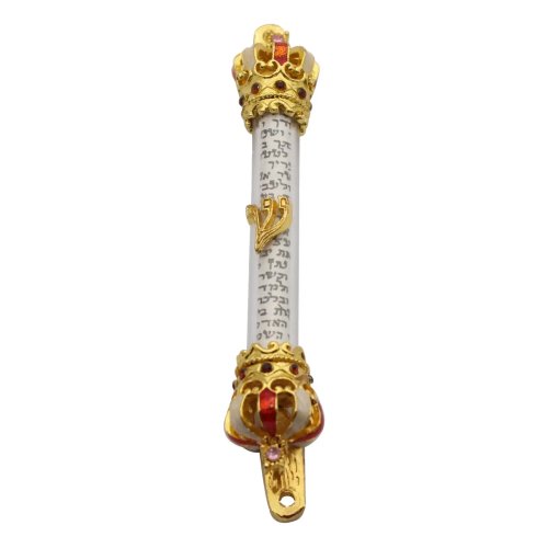 Alloy Mezuzah Case Antique Door Plaque Jewish Home Blessing Ornament Housewarming Religious Gift