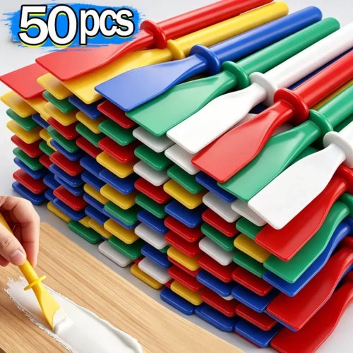 10/50 uds. espátulas para pegamento de polipropileno, aplicadores y raspadores para manualidades DIY y cuero
