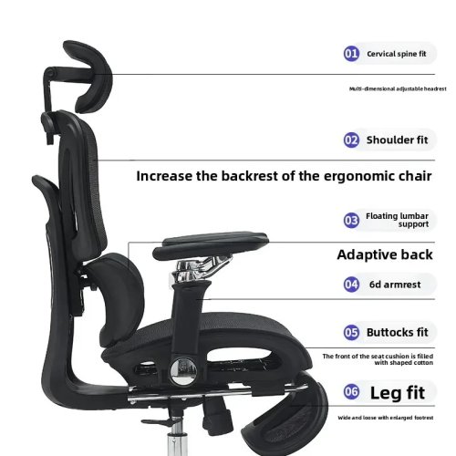 Sedia gaming e da ufficio ergonomica in mesh con schienale alto – traspirante e comoda per casa e studio