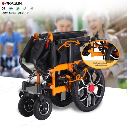 Xe lăn tay gấp gọn bằng nhôm siêu nhẹ cho thể thao và di chuyển ngoài trời