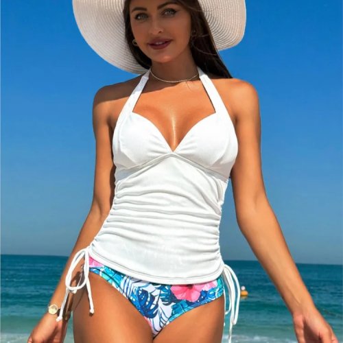 Bộ Tankini Nữ Gợi Cảm Đồ Bơi Không Tay Bãi Biển Mùa Hè