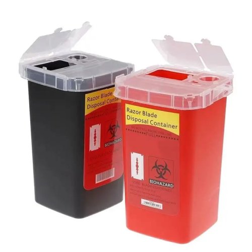 Scheermesjes-afvalbak voor barbershop – wegwerp recyclingbak, eenvoudig schoon te maken