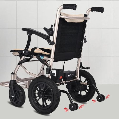 Silla de ruedas eléctrica plegable Lorvmed – Ligera de aluminio con batería de litio
