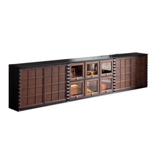 خزانة شطرنج فرنسية ريترو، خزانة تلفاز قروسطية من الخشب الصلب