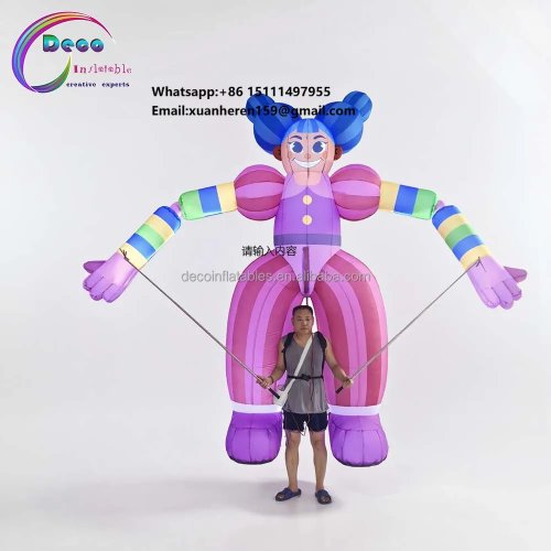 Modelo humano inflable gigante para promoción de eventos, lámpara LED, soplador incluido, mascota globo saltarín