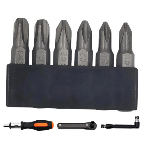 طقم 6 رؤوس مفك 1/4 بوصة سداسي 35 ملم Heavy Duty لأعمال الإصلاح والنجارة والسباكة والدراجات النارية
