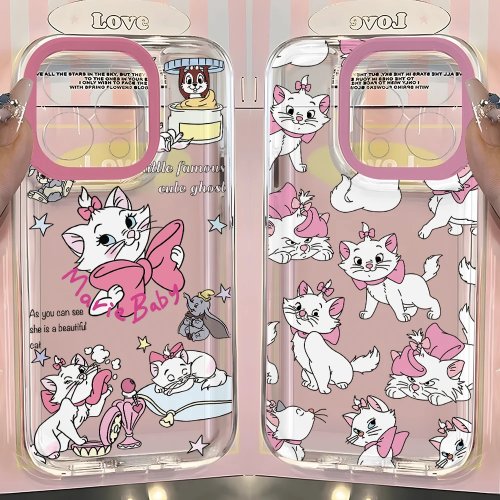Capa para telemóvel Aristocats Marie Cat para iPhone 18 17 17e Air 16 16e 15 14 Plus 13 12 11 Pro Max X XS Max – Capa TPU transparente mole
