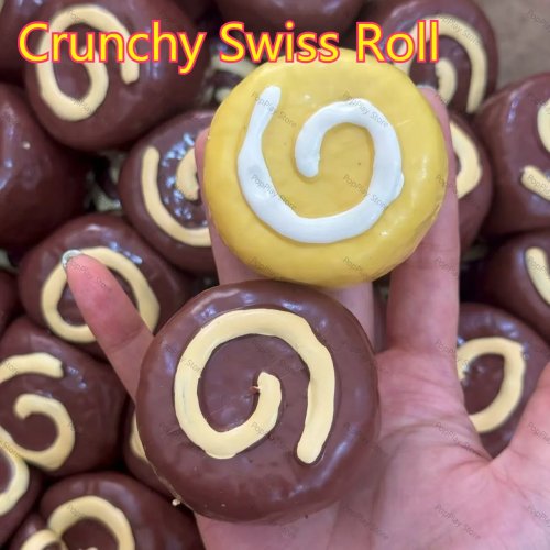 Brinquedo squishy Swiss Roll fidget - slow rising, alívio do estresse, brinquedo sensorial com design de porquinho fofo, ASMR