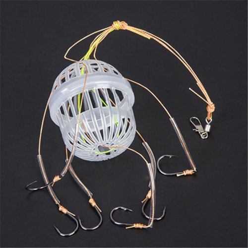 Set de Anzuelos con Cesta Cebo para Pesca de Carpas - 1PCS Accesorios de Pesca