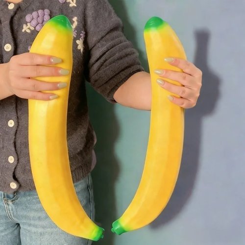 Riesen-Bananen-Squishy-Spielzeug - Stressabbau, Fidget, Slow Rising, Schreibtisch-Accessoire für Erwachsene, Geschenk
