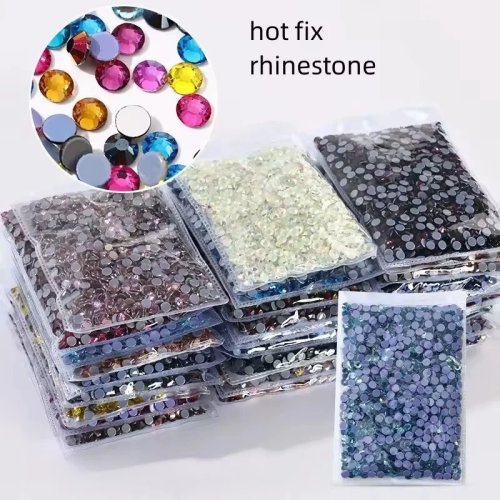 Hochwertige Hotfix Strasssteine Großpackung SS6-SS30 Flachrücken Kristall Glitzer für DIY Nageldesign Zubehör