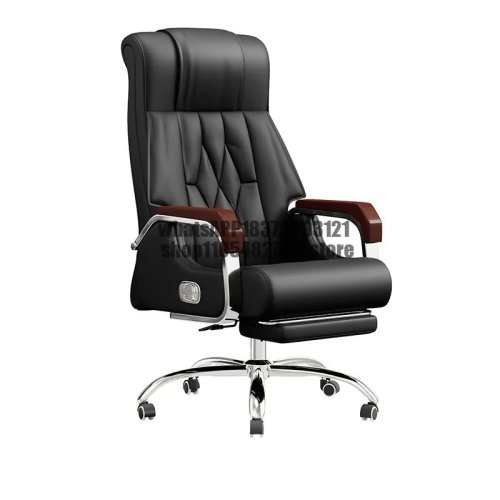 Silla de oficina reclinable con masaje, silla ejecutiva de piel para hogar y negocio