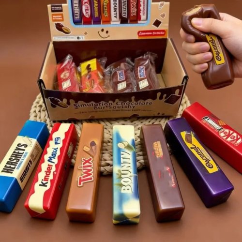 1/2/4 Stuks Squishy Speelgoed Simulatie Chocolade Boterstaafjes, Langzame Terugvering, Zacht Knijpen, Antistress, Sensorisch Speelgoed, Feestgeschenkjes