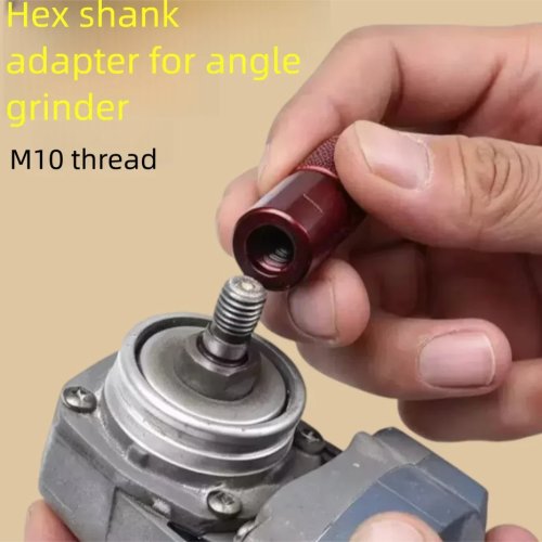 ユニバーサル M10 ディスクグラインダー用 6.35mm 六角軸ドリルチャック変換アダプター - 電動工具アクセサリー