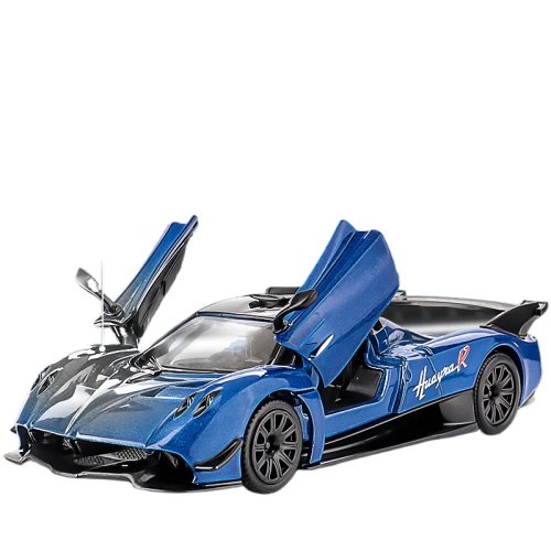Pagani Huayra Modellauto 1:36 – Metall-Diecast-Spielzeugauto mit Sound & Licht, Rückzieh-Supercar, Sammler-Geschenk für Erwachsene