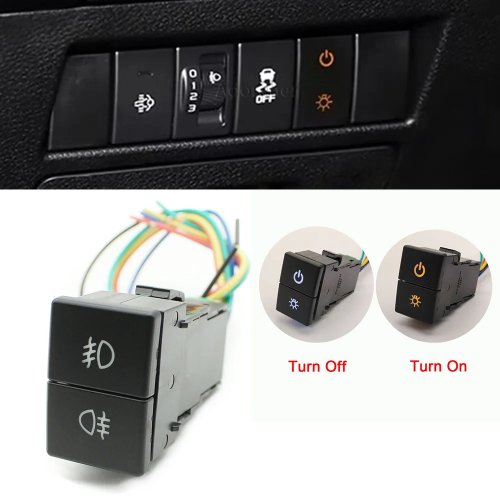 ISUZU D-MAX用 デュアルスイッチボタン – フォグライト・レーダー・LEDヘッドライト電源スイッチ