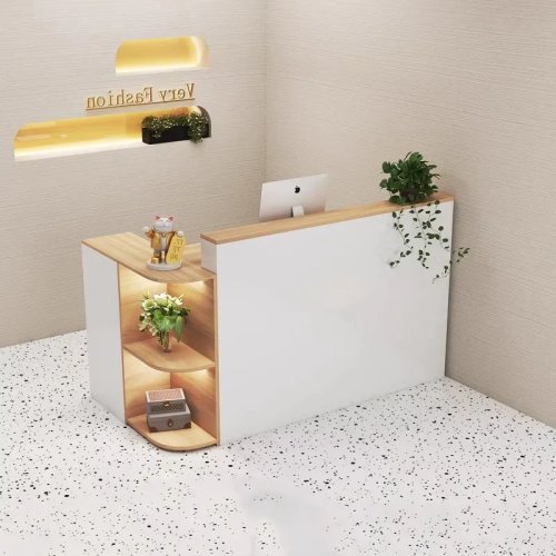 Bàn lễ tân sang trọng hiện đại có ngăn chứa và trưng bày, nội thất thương mại cho salon vintage