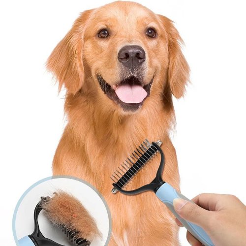 Professioneller Tierpflegekamm & Unterwollbürste für Katzen und Hunde