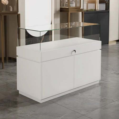 Glass Display Cabinet for Jewelry, Cosmetics, Phones, Glasses - Retail Showcase