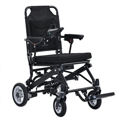 Foldable Aluminum Electric Wheelchair with Lithium Battery, Adjustable Armrests, 250W Dual Motors for Disabled & Elderly