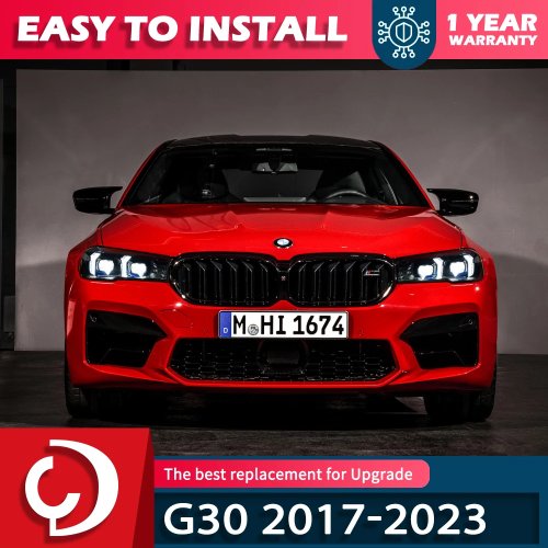 AKD 2PCS LED Koplamp Projector Lens voor BMW G30 2017-2023 525i 530i 535i 540i Koplamp DRL Knipperlicht Auto Accessoires
