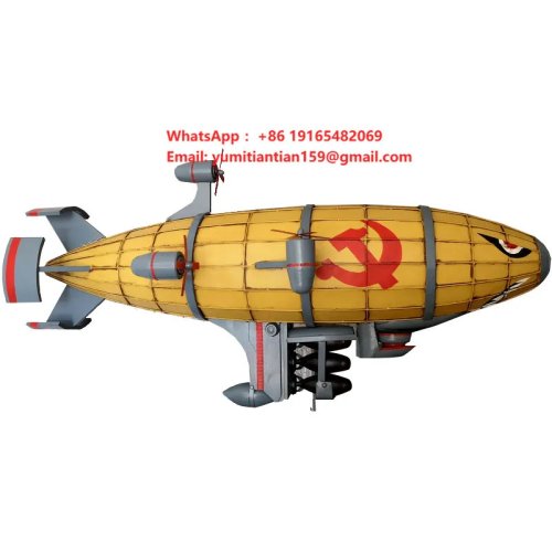 Vintage Metal Kirov Airship Model – Retro Large-Scale Blimp Prop for Gaming Bar & Exhibition Display