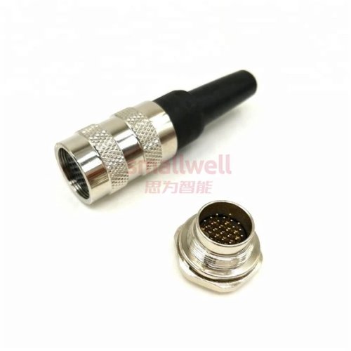 Đế ổ cắm M16 24 chân mã A gắn bảng điều khiển, bảng hàn không vỏ chống nhiễu, M18 x 0,75