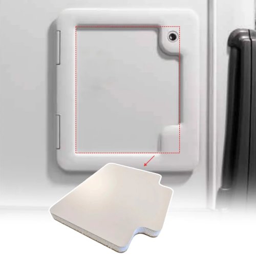 Panel de Relleno para Puerta de Inodoro RV para Thetford Caravana Autocaravana Camper Accesorios de Inodoro Campervan Puerta de Inodoro Panel de Adorno Blanco