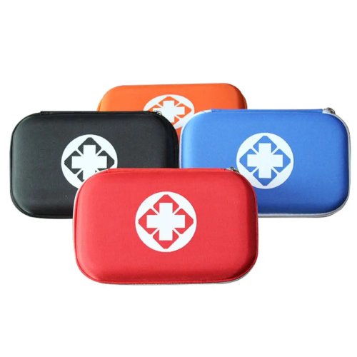 Botiquín de primeros auxilios portátil impermeable de EVA con bolsillos multicapa para tratamiento médico de emergencia en viajes, familia o auto