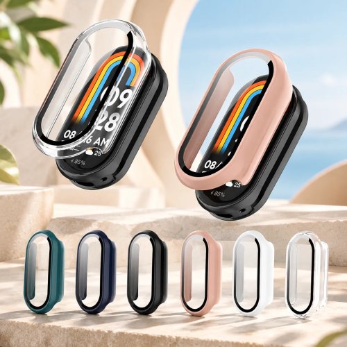 Xiaomi Watch 8/9/10用 おしゃれな保護ケース 傷に強い強化ガラスフィルム付き 耐衝撃フレーム