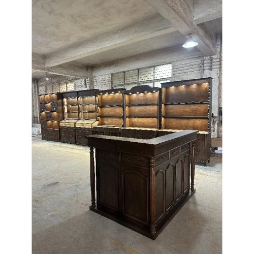 Retro Vintage Display Cabinet Jewelry Storage Cabinet for Antique Jade Ceramics Figures