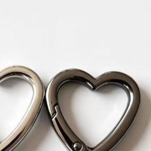 5/10 pzas. Ganchos giratorios para llavero con forma de corazón, doble apertura, para bisutería DIY y manualidades