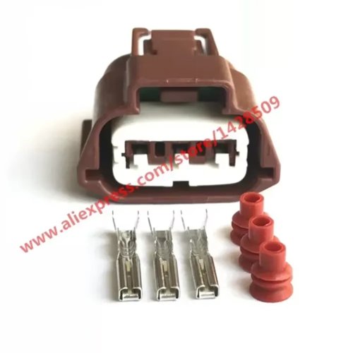 1 Conjunto Conector Elétrico Automóvel Fêmea 3 Pinos Impermeável Sumitomo 6189-0780/6189-1098 para Bobina de Ignição Nissan