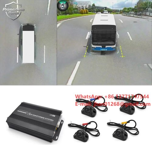 Neuestes 4-Kanal Auto AHD Monitor System mit 360° Rundumkamera & Totwinkel-Assistent für Wohnmobil