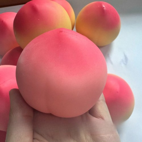 Juguete Squishy de Melocotón con Sonido Crujiente, Elevación Lenta, Alivio del Estrés para Adultos, Juguete Sensorial Fidget Anti-Ansiedad para Alegría Diaria