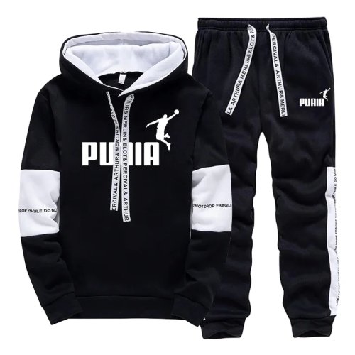 Ensemble sweat à capuche et pantalon de jogging homme 2026 Automne/Hiver – Survêtement décontracté chaud pour la maison et l'extérieur