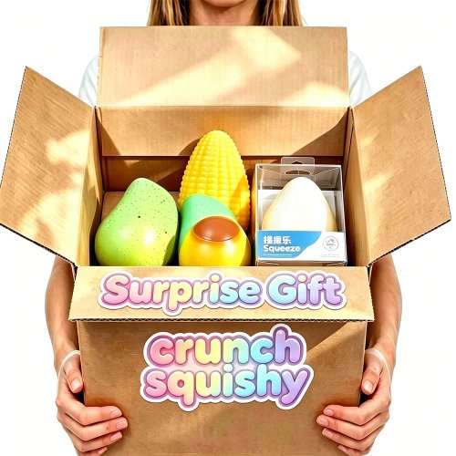 Crunchy Squishy 블라인드 박스 – 망고, 비누, 치즈 스퀴시 장난감, ASMR 감각 피젯 선물