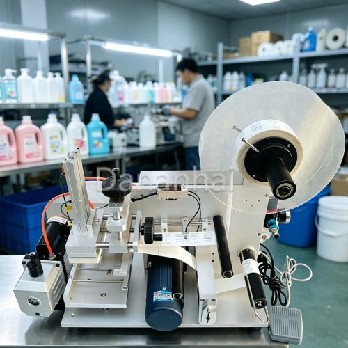 Mesin Cetak Label Kosmetik Dua Sisi – Mesin Pelabelan Botol Kotak Datar untuk Bisnis & Toko