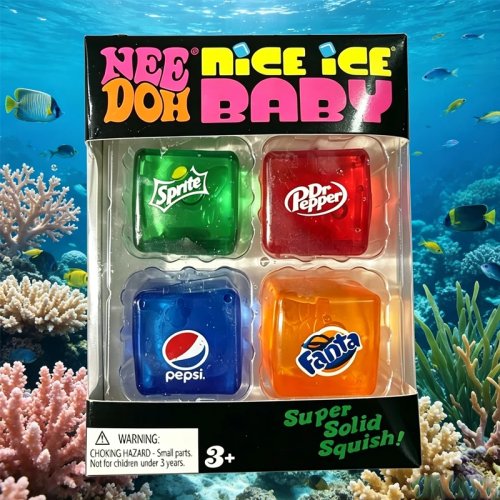 Jouet Squishy Schylling NeeDoh Nice Cube Sensoriel - Anti-Stress et Anti-Anxiété
