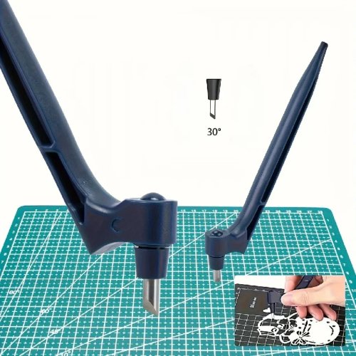 Herramienta de corte artístico 360° – Cúter de acero inoxidable para pegatinas, scrapbook y DIY