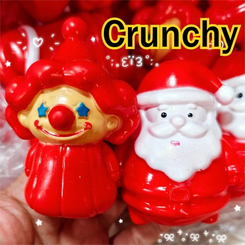 Pelota antiestrés Squishy Papá Noel Juguete Fidget Squeeze Crujiente ASMR Relajante para Manos Regalo