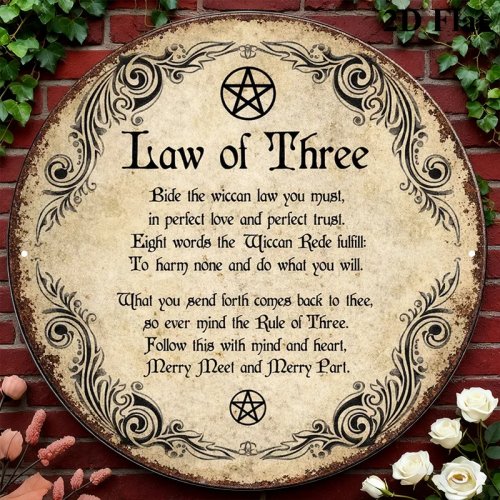 CIFBUY Vintage Wicca Tripla Deusa Arte de Parede em Alumínio Impermeável Durável Resistente à Ferrugem Placa de Metal para Decoração de Casa e Quarto