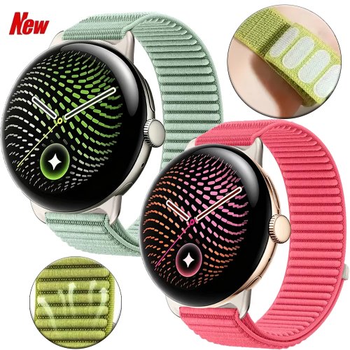 سوار نايلون لوب ويف لـ Google Pixel Watch 5/4 41mm 45mm - سوار رياضي مريح لـ Google Pixel Watch 5/4/3/2 ملحقات